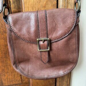Fossil Brown Crossbody Leather Saddlebag